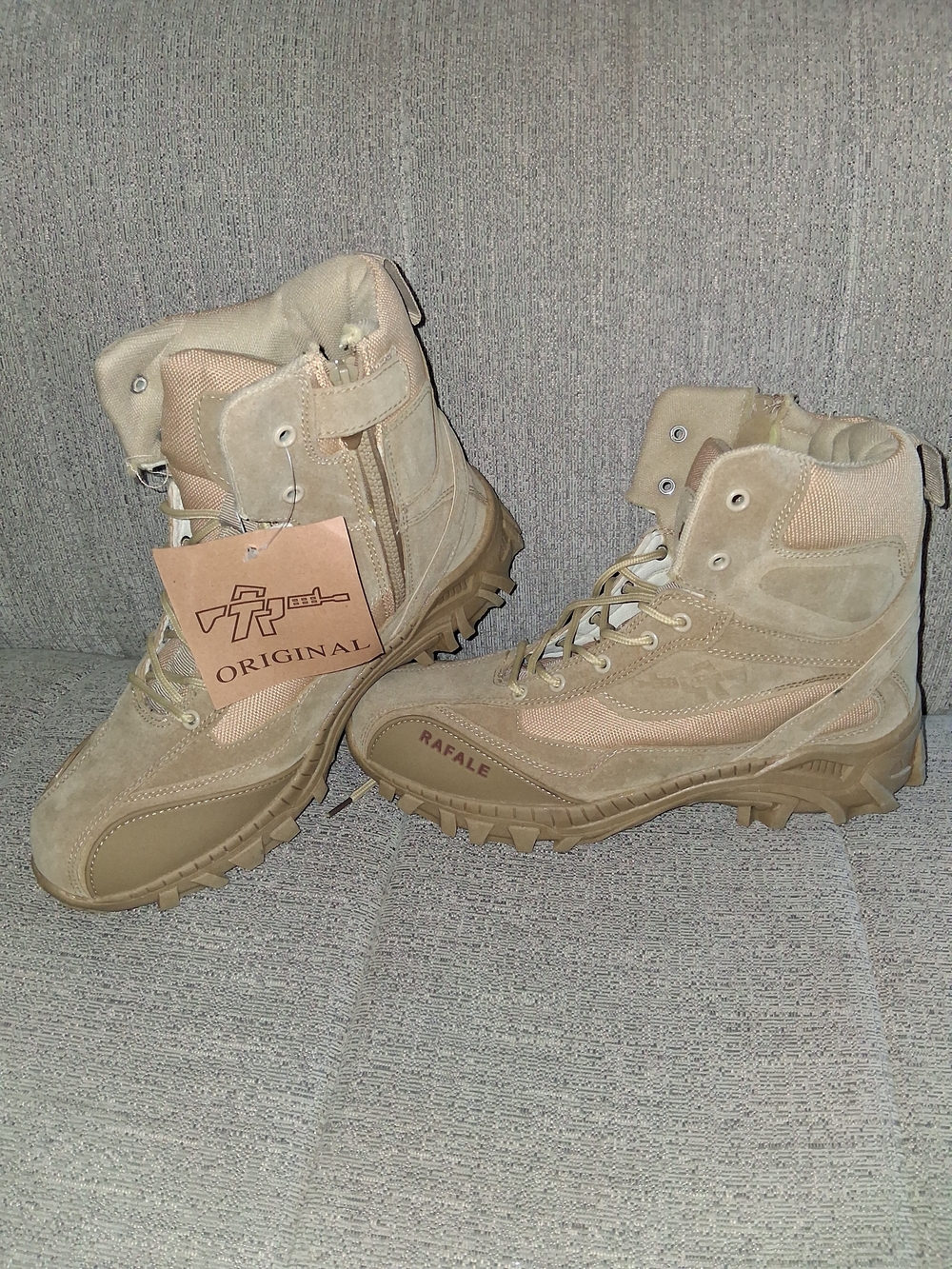 Men’s Tactical Desert Boots - Sand Tan Sz 10.5